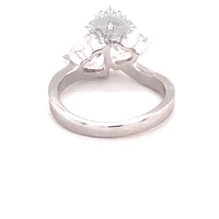 Sterling Silver Cubic Zirconia Double Heart Ring 130245