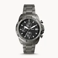 Fossil Bronson Chronograph Smoke Stainless Steel Watch 147097