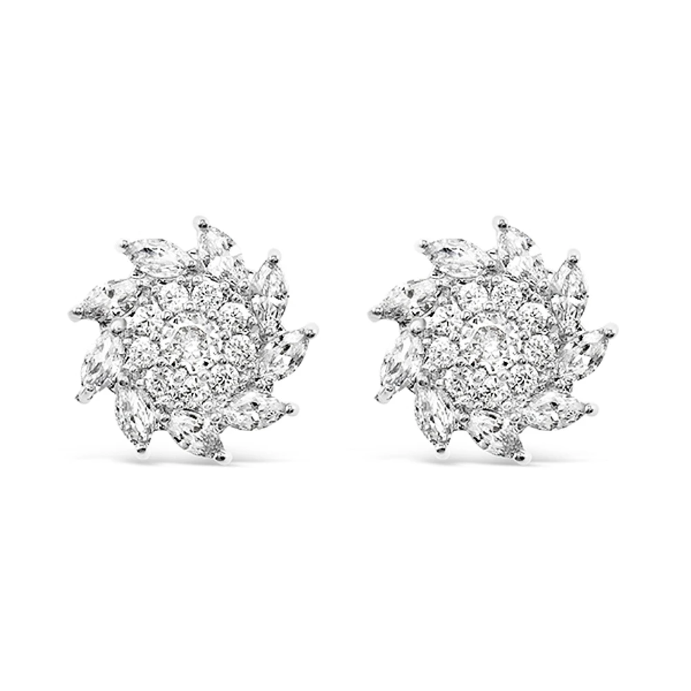 Bridal Silver Cubic Zirconia Earrings 149308