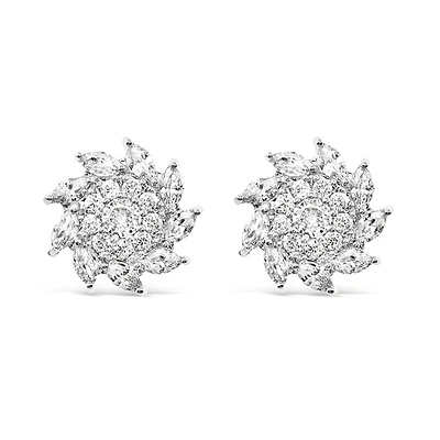 Bridal Silver Cubic Zirconia Earrings 149308