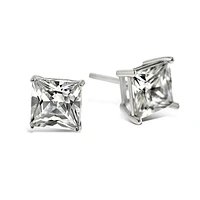 Sterling Silver Cubic Zirconia Square 5mm Studs 9001467