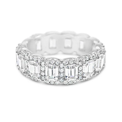 Sterling Silver Cubic Zirconia Eternity Ring