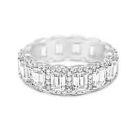Sterling Silver Cubic Zirconia Eternity Ring