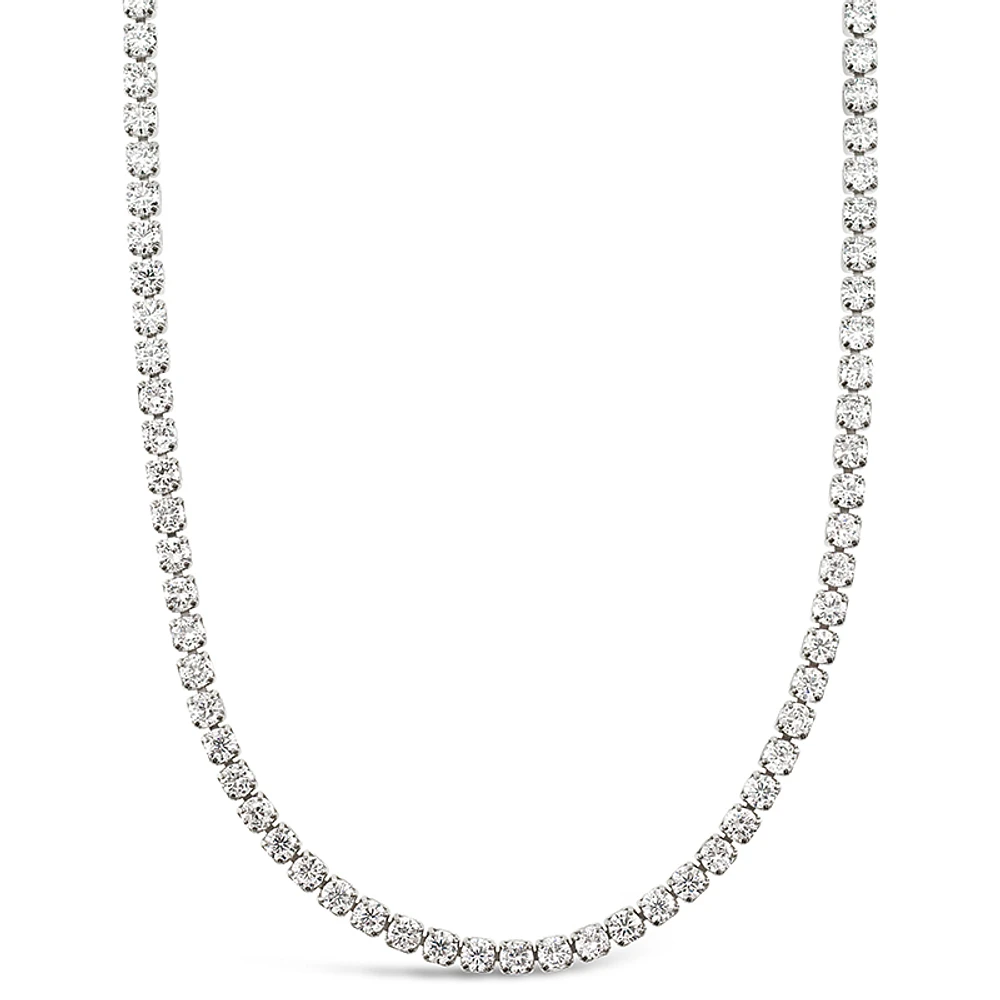 Fashion Cubic Zirconia Silver Tennis 12" Choker 143264