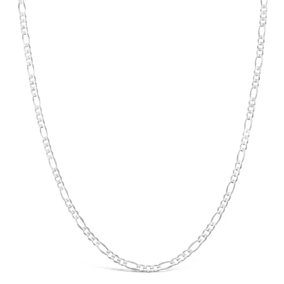 Sterling Silver 3.8mm Figaro 20" Chain Necklace 142096