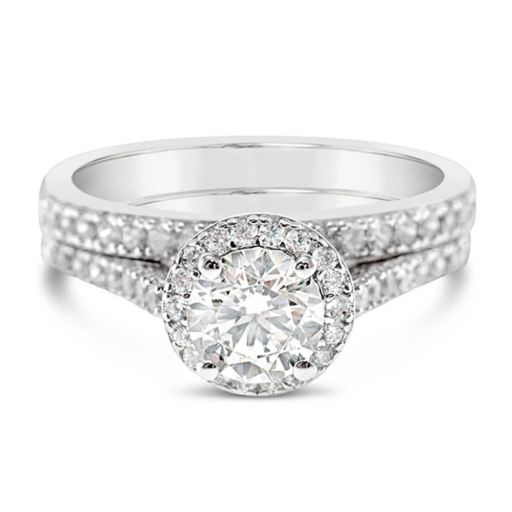 Sterling Silver Cubic Zirconia Round Set Ring 145710