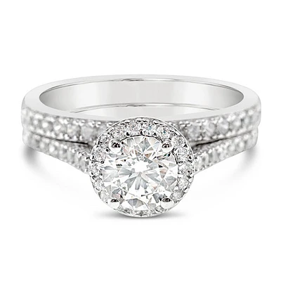 Sterling Silver Cubic Zirconia Round Set Ring 145710