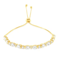 Bridal Cubic Zirconia Gold Adjustable Bracelet 145895