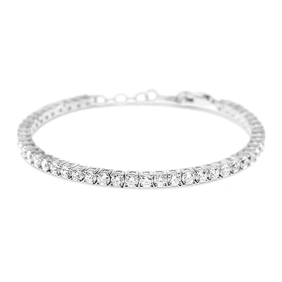 Sterling Silver 3mm Cubic Zirconia Tennis Bracelet 130384
