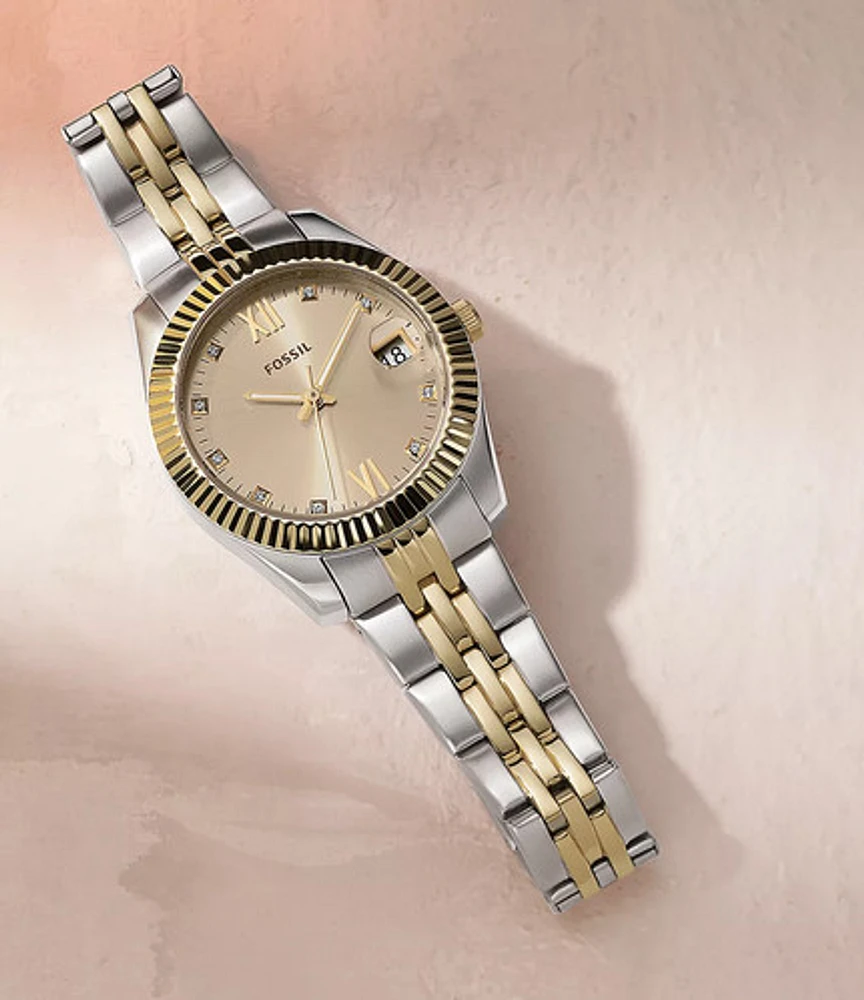 Fossil Scarlette Two Tone Stainless Steel Watch 151580