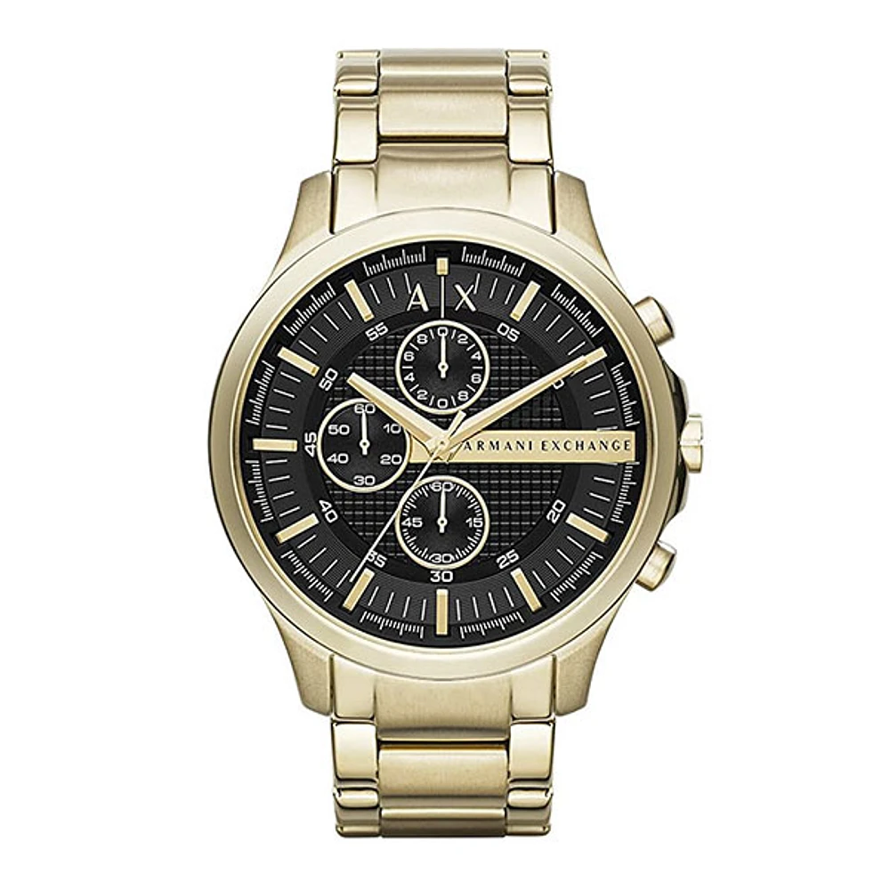 Armani Exchange Hampton Chronograph Gold-Tone Steel Watch 144223