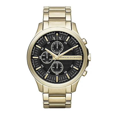 Armani Exchange Hampton Chronograph Gold-Tone Steel Watch 144223