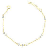 Gold Plated Sterling Silver Cubic Zirconia Bracelet 152239