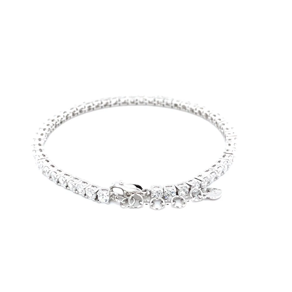 Sterling Silver 3mm Cubic Zirconia Tennis Bracelet 130384