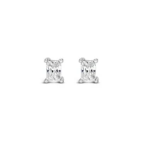 Sterling Silver Cubic Zirconia Baguette Studs 143348