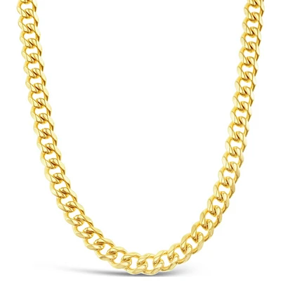 Stainless Steel Gold 7mm Cuban Link Chain 144125
