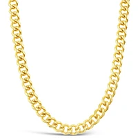 Stainless Steel Gold 7mm Cuban Link Chain 144125