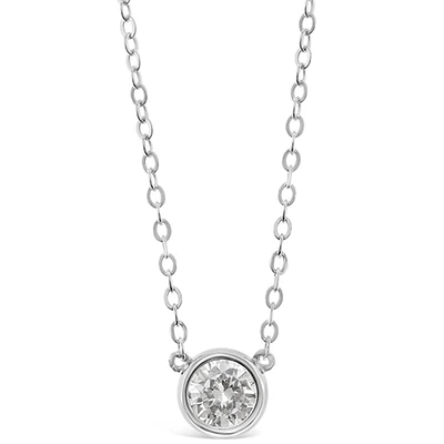 Sterling Silver Cubic Zirconia Bezel Necklace 143398