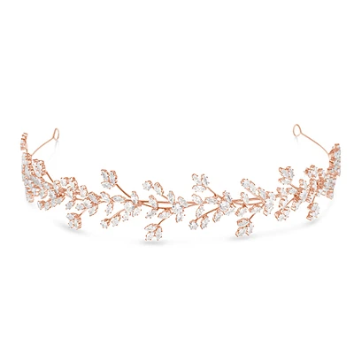 Bridal Rosegold Cubic Zirconia Hair Band 149224