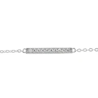Sterling Silver Cubic Zirconia Pave Anklet 143324