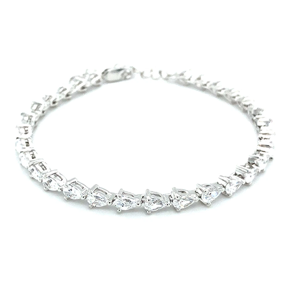 Sterling Silver Cubic Zirconia Bracelet 130385