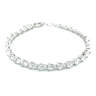 Sterling Silver Cubic Zirconia Bracelet 130385