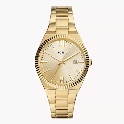 Fossil Scarlette Gold-Tone Stainless Steel Watch 151331