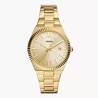 Fossil Scarlette Gold-Tone Stainless Steel Watch 151331