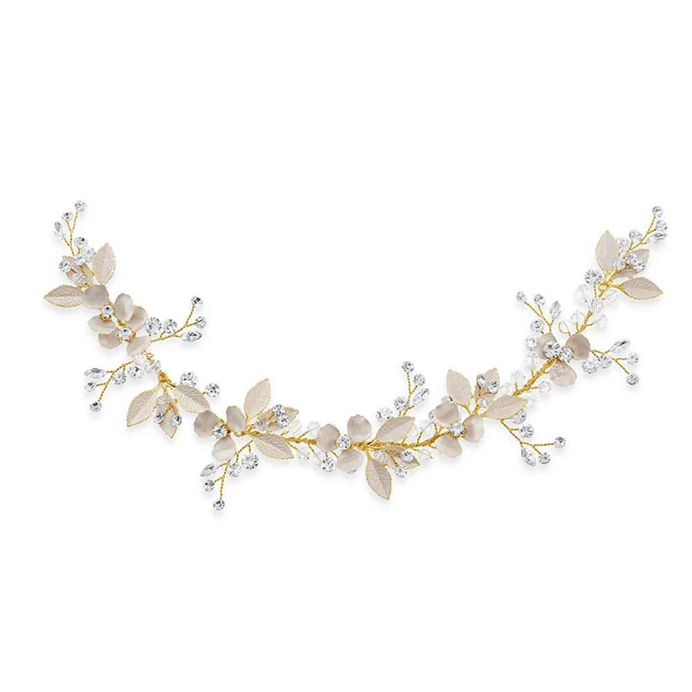 Bridal Gold Leaf Hair Vine 142065