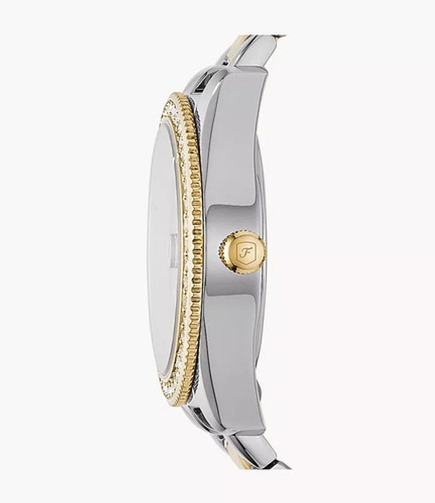 Fossil Scarlette Two Tone Stainless Steel Watch 130991