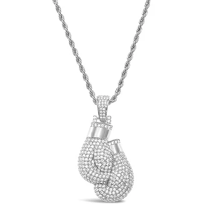 Fashion Cubic Zirconia Boxing Glove Necklace
