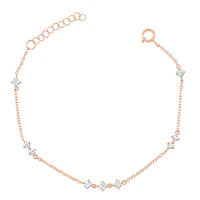 Rosegold Plated Sterling Silver Cubic Zirconia Bracelet 153229