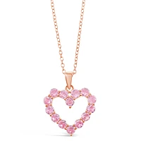 Rosegold Plated Sterling Silver Cubic Zirconia Heart Necklace 148593