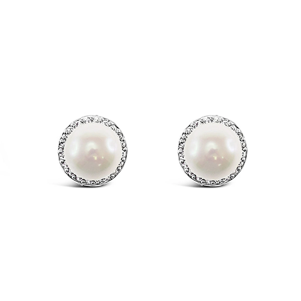 Bridal Silver Cubic Zirconia Earrings 149304