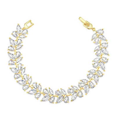 Bridal Cubic Zirconia Gold Bracelet