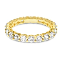 Gold Plated Sterling Silver 3mm Cubic Zirconia Eternity Ring 146106