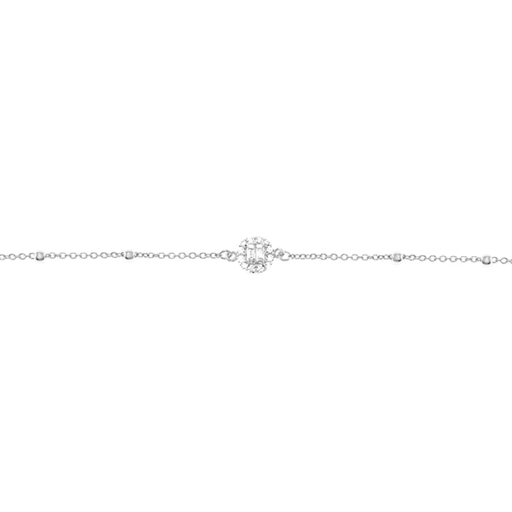 Sterling Silver Cubic Zirconia Anklet 145110