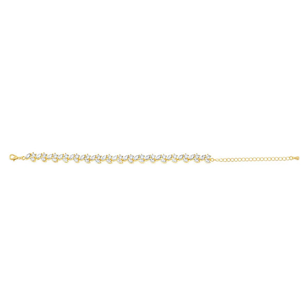Bridal Gold Cubic Zirconia Bracelet 142897