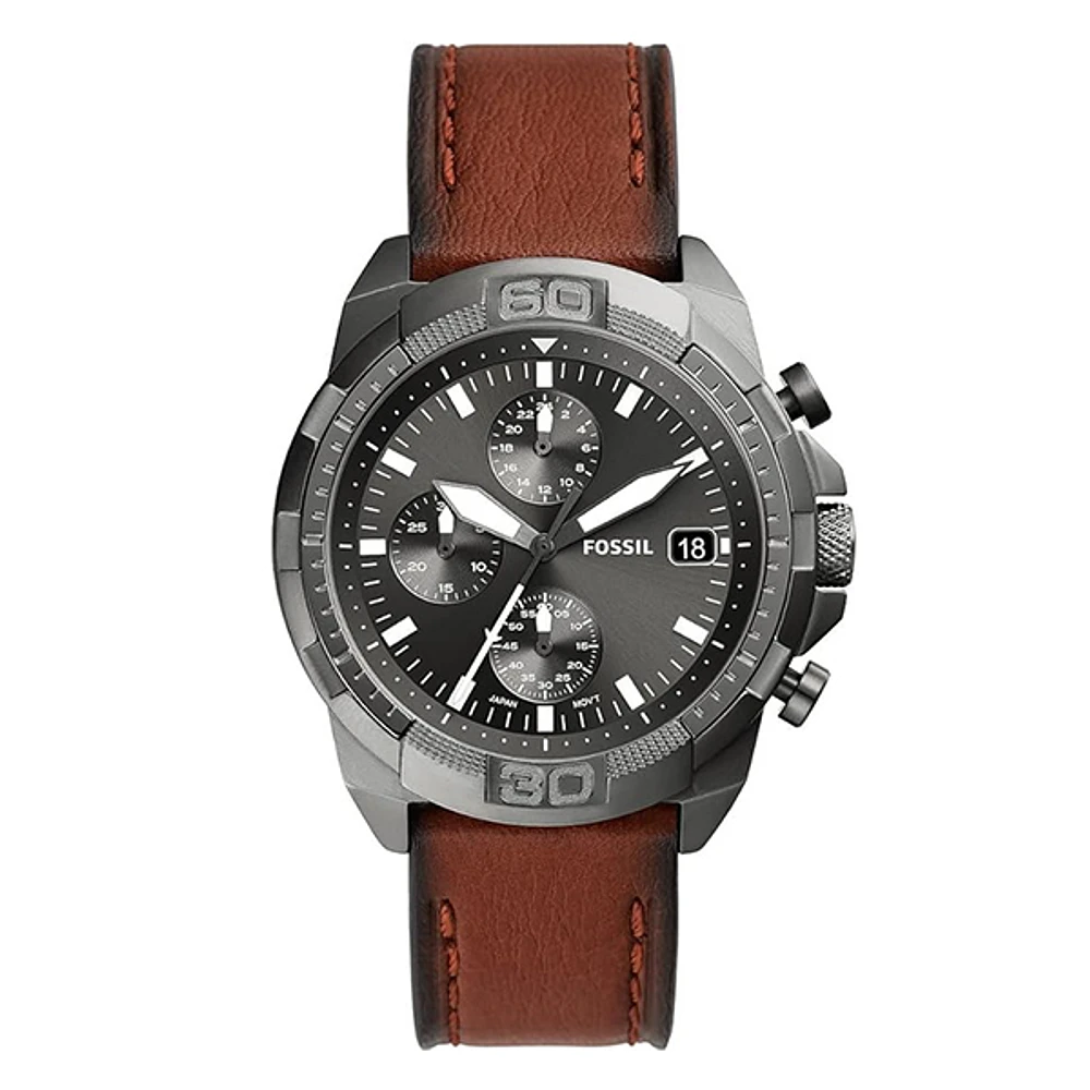 Fossil Bronson Chronograph Brown LiteHide Leather Watch 152908