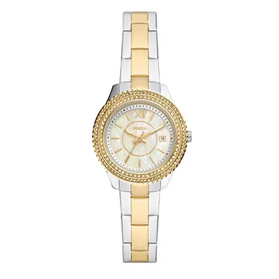 Fossil Stella Three-Hand Date Two-Tone Stainless Steel Watch 144233