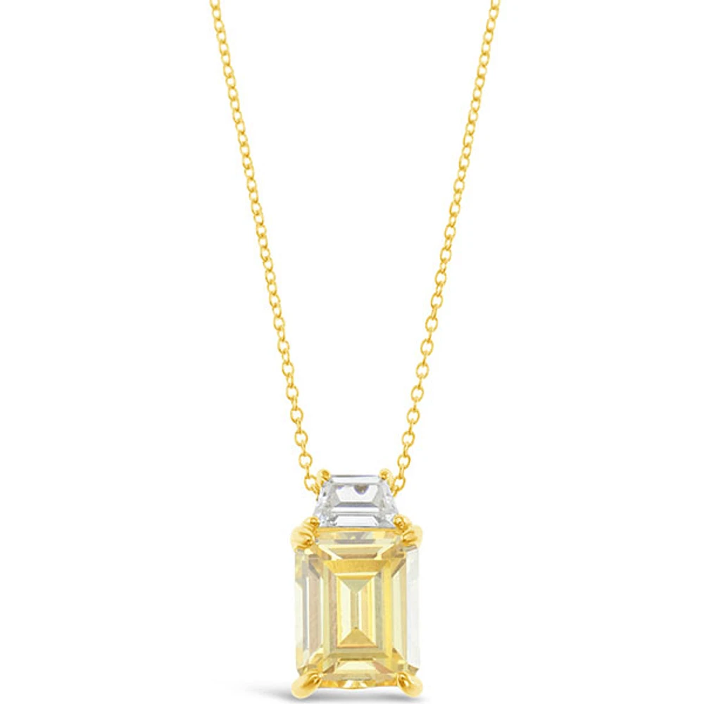 Gold Plated Sterling Silver Cubic Zirconia Necklace