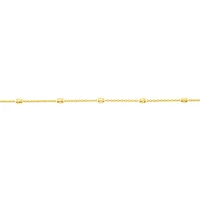 Gold Plated Sterling Silver Bead Anklet 145097