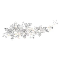 Bridal Silver Flower Hair Clip 142042