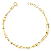 Gold Plated Sterling Silver Double Chain Bracelet