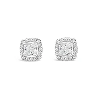 Sterling Silver Cubic Zirconia Square Studs 139379