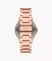 Armani Exchange Automatic Rose Gold-Tone Stainless Steel Watch 153939