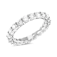 Sterling Silver 3mm Cubic Zirconia Eternity Ring 144168