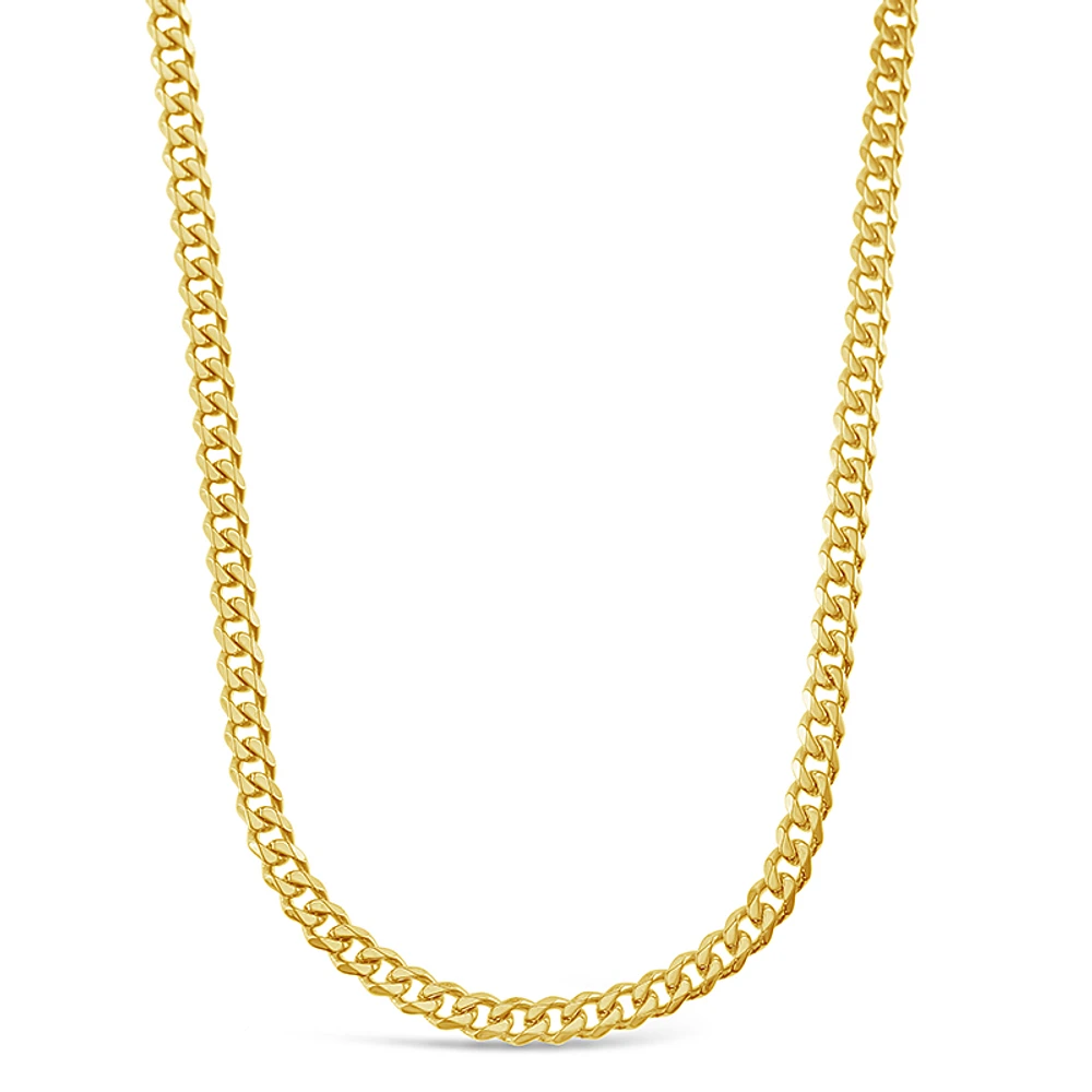 Stainless Steel Cuban Link 5mm Gold Necklace
