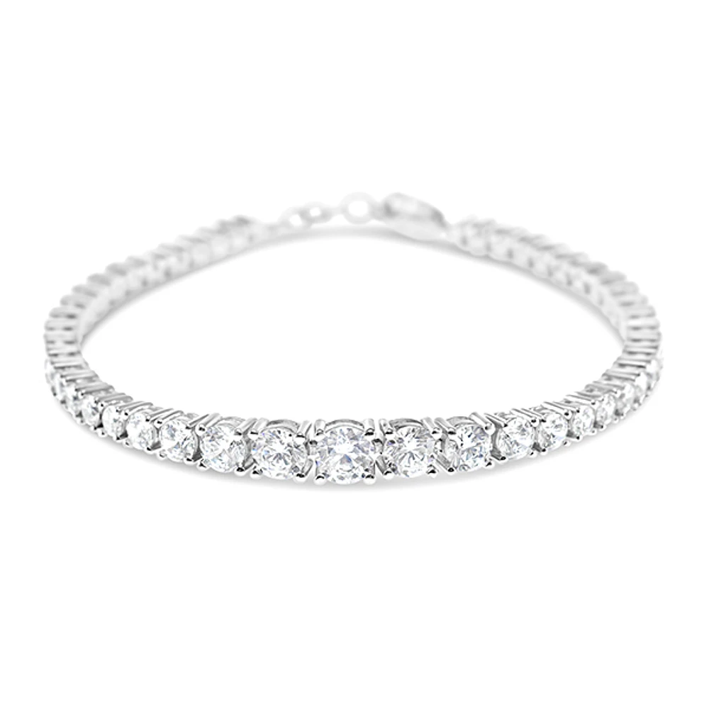Sterling Silver Cubic Zirconia Tennis Bracelet