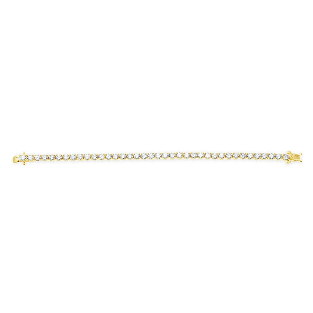 Bridal Gold Cubic Zirconia Tennis Bracelet 144197